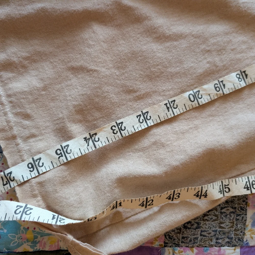 Star tee shirt, distressed tea dyed w vintage lace & fabric, HANDMADE ITEM - Picture 6 of 6